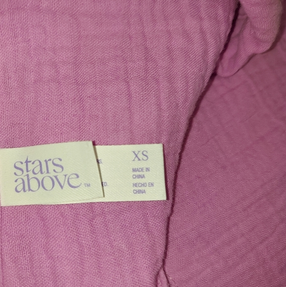 NWT Stars Above 100% Cotton Gauze Button Down Shirt XS - Picture 5 of 6